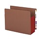 Smead Extra Wide Paper Stock File Pocket, 5.25" Expansion, Red/Redrope, 10/Box (73696)
