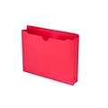 Smead File Jacket, Reinforced Straight-Cut Tab, 2 Expansion, Letter Size, Red, 50 per Box (75569)