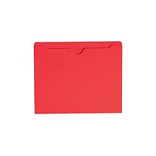 Smead File Jacket, Reinforced Straight-Cut Tab, Flat-No Expansion, Letter Size, Red, 100/Box (75509)