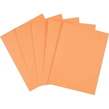 Brights Multipurpose Paper, 20 lbs., 8.5 x 11, Orange, 500/Ream, 5 Reams/Carton (25208A)