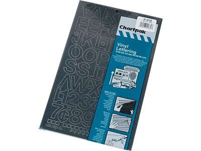 Chartpak 1 Letters and Numbers, Black (01030)