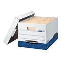 Bankers Box R-Kive® Heavy-Duty FastFold File Storage Boxes, Lift-Off Lid, Letter/Legal Size, White/B