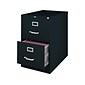 Quill Brand® 2 File Drawers Vertical File Cabinet, Locking, Black, Legal, 26.5"D (13447D)