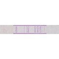 Pap-R Products Currency Strap, White with Violet Print, 1000/Pack (402000)