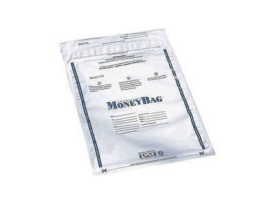 PM Company Security Deposit Bags, White 100/Pack (58001)
