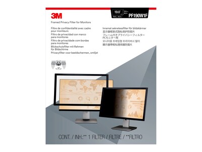 3M™ Framed Privacy Filter for 19 Widescreen Monitor (16:9) (PF190W1F)