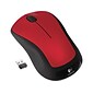 Logitech M310 Wireless Ambidextrous Optical Mouse, Flame Red Gloss (910-002486)