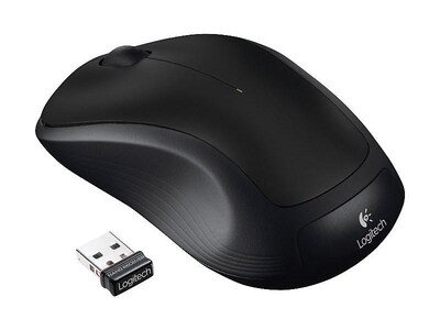 Logitech M310 Wireless Ambidextrous Optical Mouse, Black (910-004277)