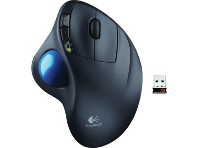 Logitech M570 Wireless Trackball Mouse, Black (910-001799)