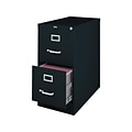 Quill Brand® 2-Drawer Vertical File Cabinet, Locking, Letter, Black, 25D (25157D)