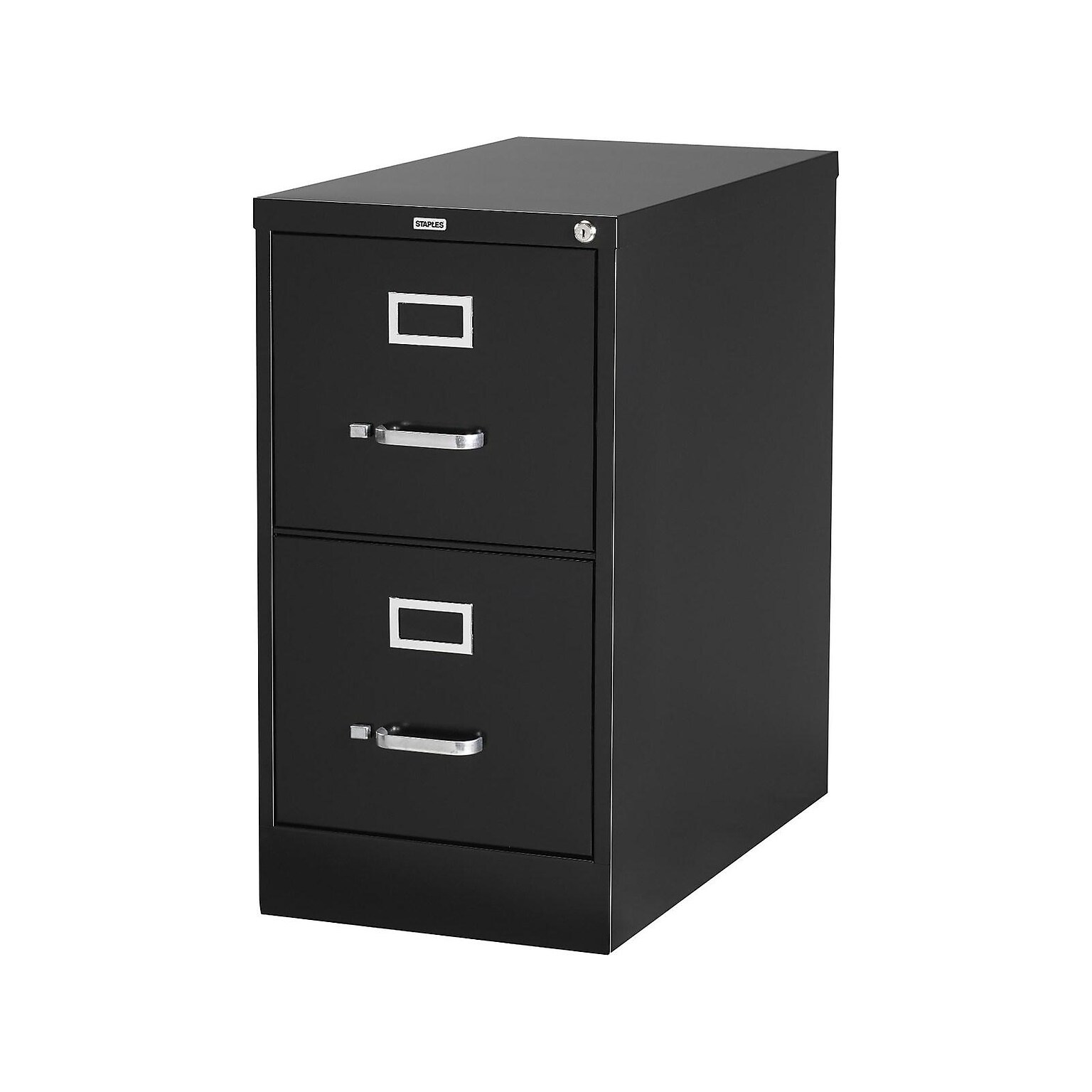 Quill Brand® 2-Drawer Vertical File Cabinet, Locking, Letter, Black, 26.5D (28882D)