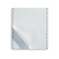 White Continuous Form Paper, 1-Part, 18 lb., 9-1/2x11", 2,500/Box, Recycled