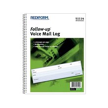 Rediform Follow Up Message Pad, 8 x 11, White/Blue, 100 Sheets/Pad (51114)