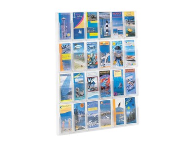 Safco Brochure Holder, 41 x 30, Clear Plastic (5601CL)