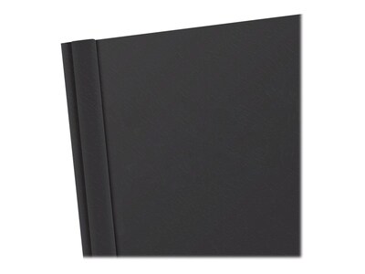 Oxford Embossed 3-Prongs Report Cover, Letter, Black, 25/Box (OXF 55806)