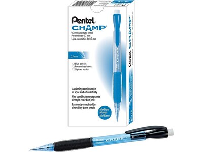 Pentel Champ Mechanical Pencil, 0.7mm, #2 Medium Lead, Dozen (AL17C)