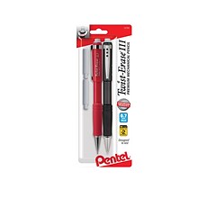 Pentel Twist-Erase III Mechanical Pencil, 0.7mm, #2 Medium Lead, 2/Pack (QE517BP2-K6)
