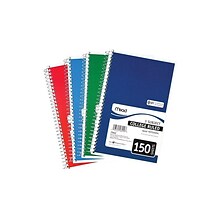 Mead Spiral 3-Subject Notebooks, 5.5 x 9.5, College Ruled, 150 Sheets, Each (06900)