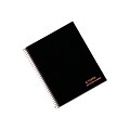 TOPS Jen Action Planner Subject Notebook, 6.73 x 8.5, Project Ruled, 100 Sheets, Black (TOP 63828)