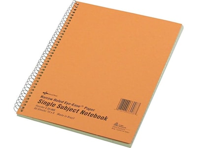 National Brand Brown Board Cover 1-Subject Notebooks, 8 x 10, Narrow Ruled, 80 Sheets, Brown (RED3