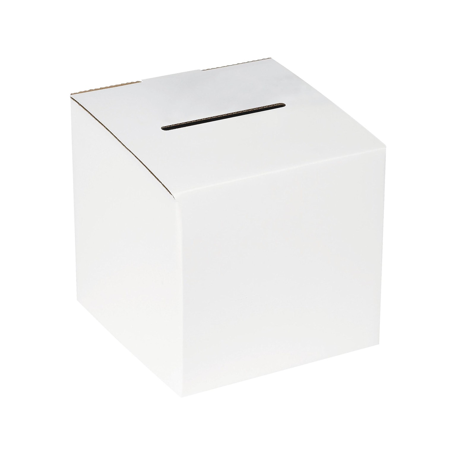 Staples Corrugated Cardboard Ballot Box, White (MBALLOT)