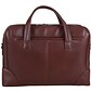 Mcklein Leather Dual Compartment Laptop Briefcase, Harpswell, Top Grain Cowhide Leather, Brown (88564)