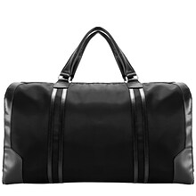 McKlein Carry-all Duffel, Pasadena, Nano Tech-Light Nylon with Leather Trim, Black (18195)