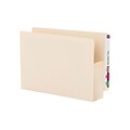 Smead End Tab File Pockets, Reinforced Straight Cut Tab, 3.5 Expansion, Legal Size, Manila, 25/Box