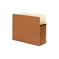 Smead File Pockets, Straight Cut Tab, 5.25 Expansion, Letter Size, Redrope, 10/Box (73234)