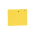 Smead Reinforced File Jackets, Reinforced Straight Cut Tab, Letter Size, Yellow, 100/Box (75511)