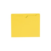 Smead Reinforced File Jackets, Reinforced Straight Cut Tab, Letter Size, Yellow, 100/Box (75511)