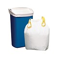 Staples Drawstring 13 gal. Tall Kitchen Trash Bags, .9 Mil, White, 50/Box (54000)(51242-CC/18931