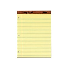 TOPS Legal Notepad, 8.5 x 11.75, Wide Ruled, Canary Yellow, 50 Sheets/Pad, 12 Pads/Pack (TOP 75351