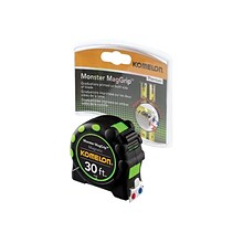 Komelon Monster MagGrip 30 Tape Measure, Nylon Coated Steel (7130)