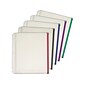 Cardinal Zipper Polypropylene/PP Binder Pockets, Assorted, 5/Pack (CRD 14650)