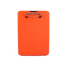 Saunders US-Works SlimMate Polypropylene Storage Clipboard, Letter Size, Hi-Vis Orange (00579)