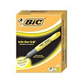 BIC Brite Liner Grip Tank Highlighters, Chisel Tip, Yellow, 24/Pack (BLMG241YEL)
