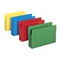 Smead Heavy Duty Poly File Pockets, 3.5" Expansion, Legal Size, Assorted, 4/Box (73550)