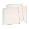 Cardinal Zipper Polypropylene/PP Binder Pockets, Clear, 3/Pack (CRD 14201)