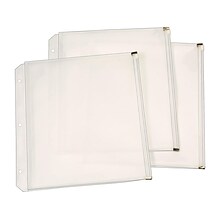 Cardinal Zipper Polypropylene/PP Binder Pockets, Clear, 3/Pack (CRD 14201)