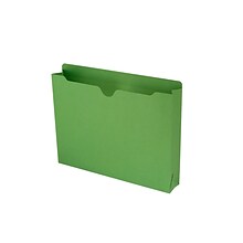 Smead File Jackets, 2 Expansion, Letter Size, Green, 50/Box (75563)