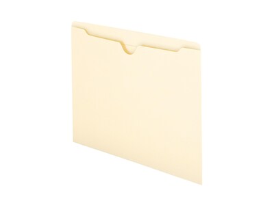 Smead File Jacket, Reinforced Straight-Cut Tab, Flat-No Expansion, Letter Size, Manila, 100/Box (75500)