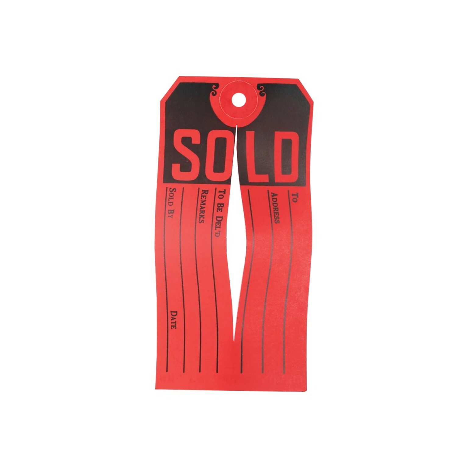 Avery 4.75 Sold Sale & Clearance Tags, Red/Black, 500/Bx (15161)
