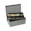 MMF Industries STEELMASTER Cash Box, 6 Compartments, Gray (221618201)