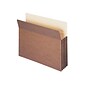 Smead 100% Recycled File Pockets, 3.5" Expansion, Letter Size, Brown, 25/Box (73205)
