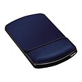 Fellowes Gel Mouse Pad/Wrist Rest Combo, Non-Skid Base, Sapphire/Black (98741)