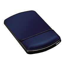 Fellowes Gel Mouse Pad/Wrist Rest Combo, Non-Skid Base, Sapphire/Black (98741)