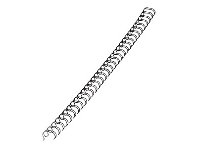 Fellowes 1/2 Metal Wire Binding Spine, 100 Sheet Capacity, Black, 25/Pack (5255401)