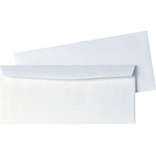 Quality Park Gummed #10 Business Envelopes, 4 1/8 x 9 1/2, White Wove, 500/Box (QUA90020)