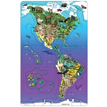 Dowling Magnets Animal Magnetism® Magnetic Wildlife Map Puzzle: North & South America, Grades PreK-4